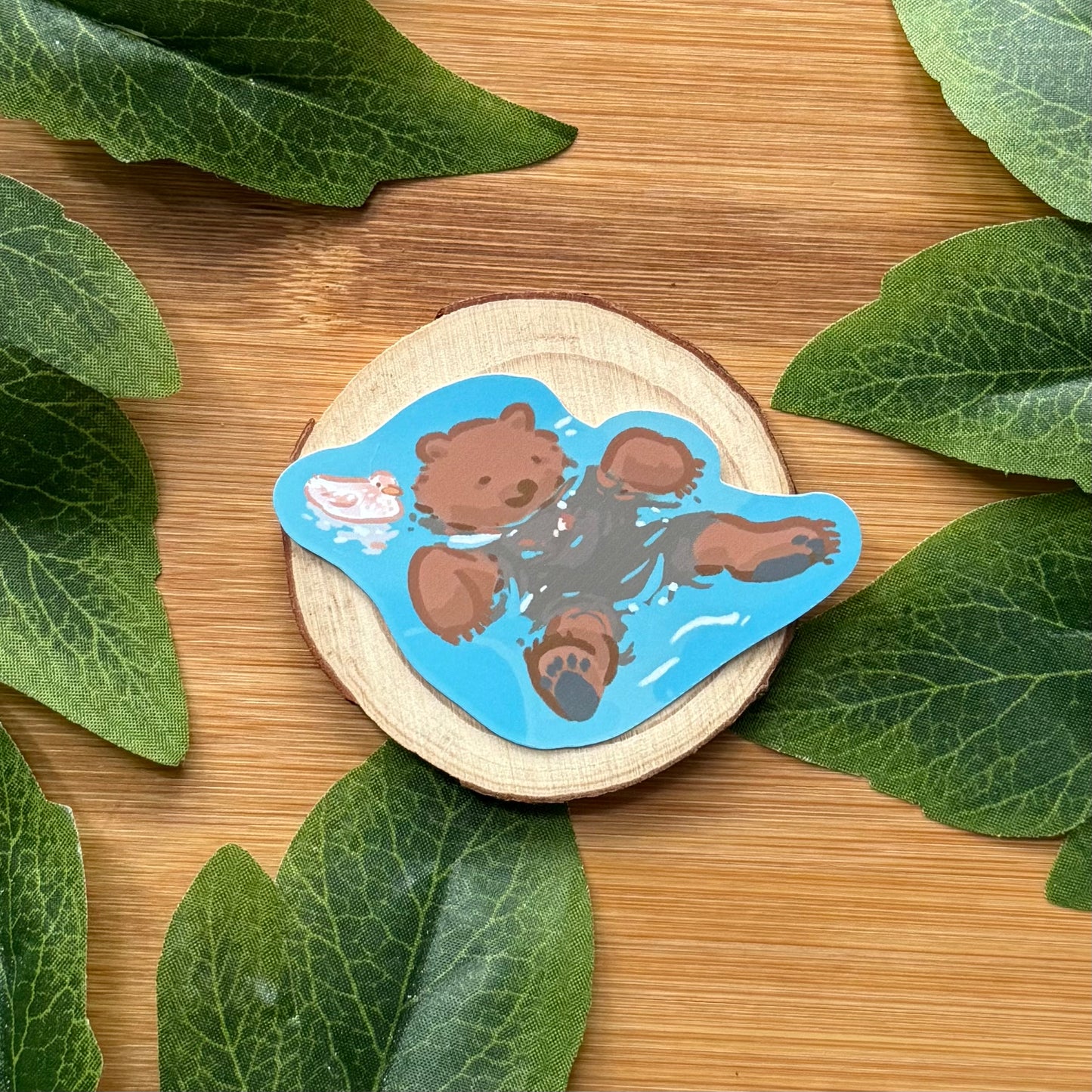 Mocha And Taiga Swimming Sticker