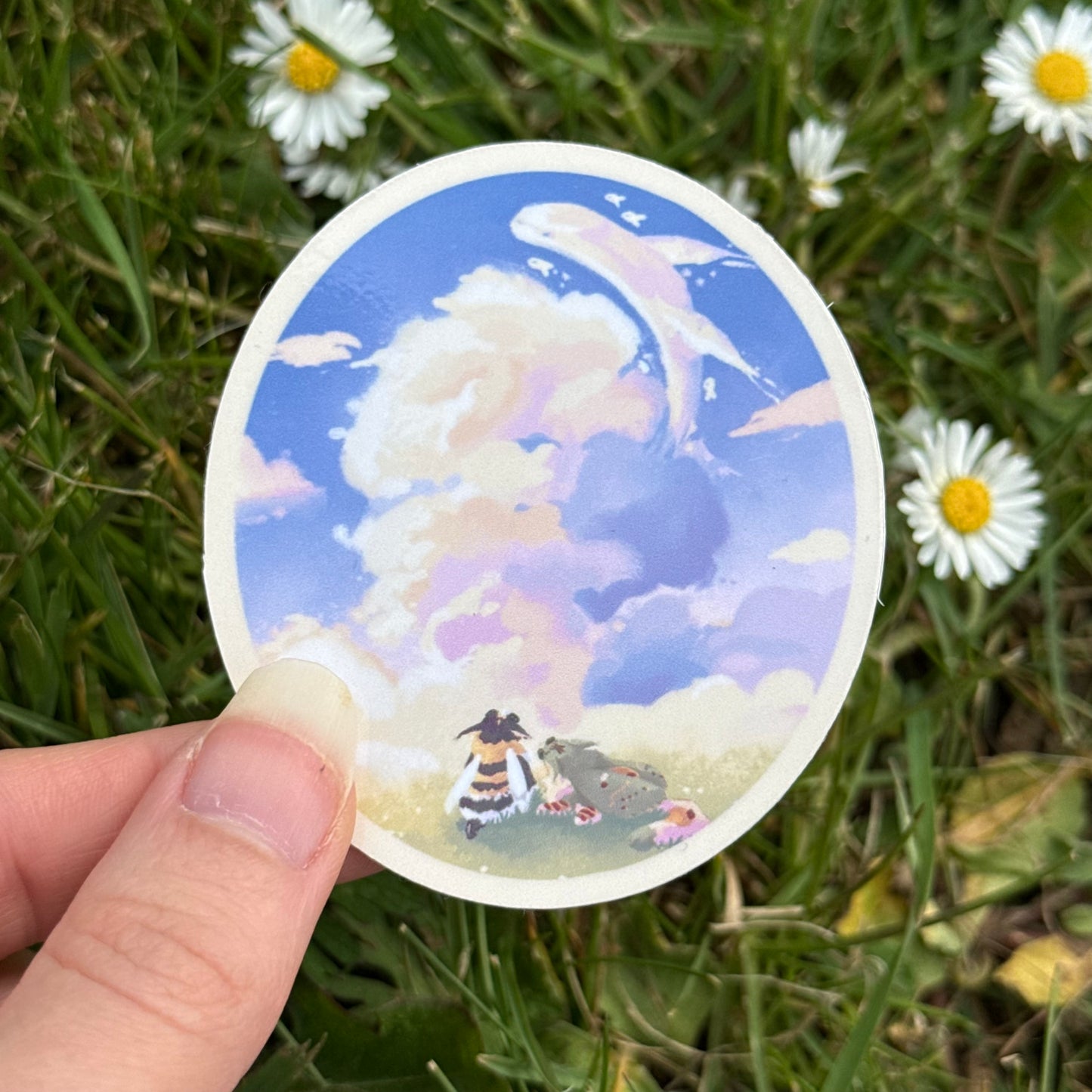 Liko And Teemo Whale Clouds Sticker