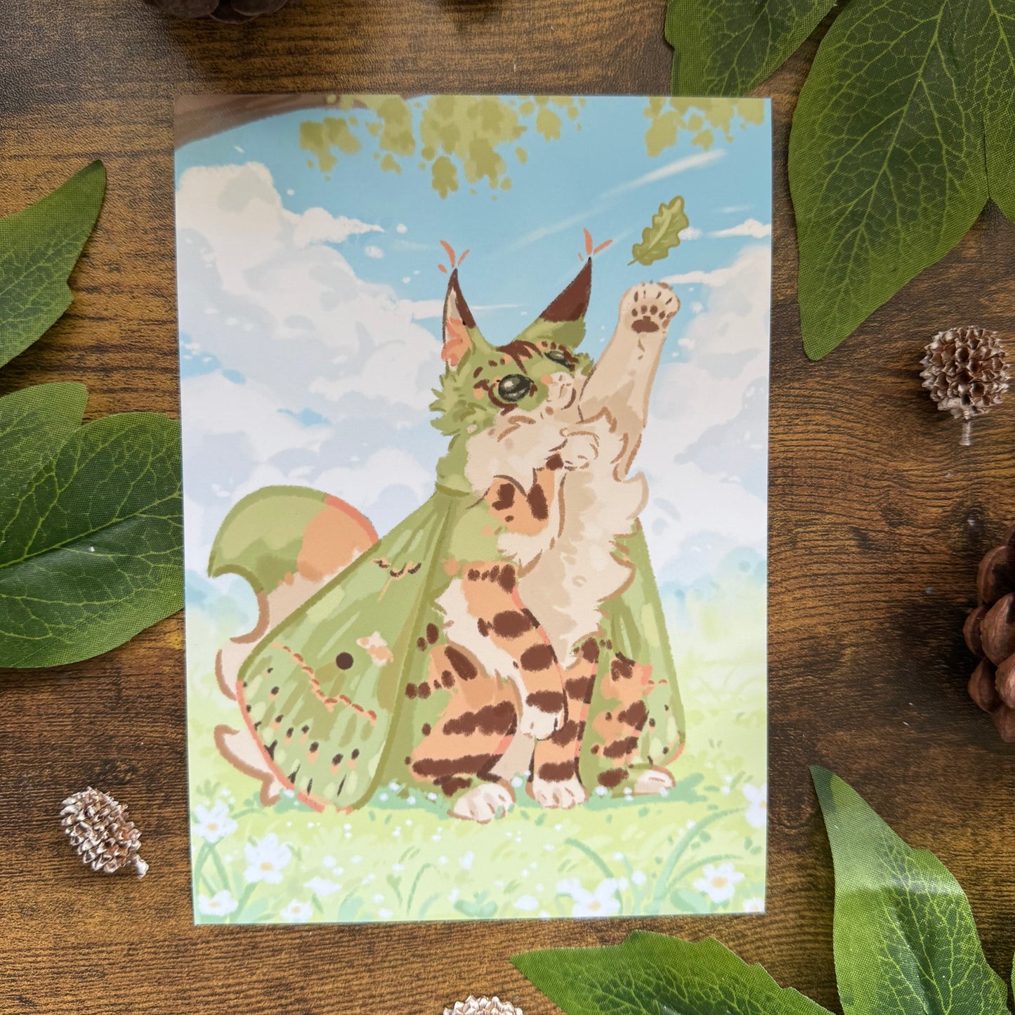Liko The moth Cat Art Print