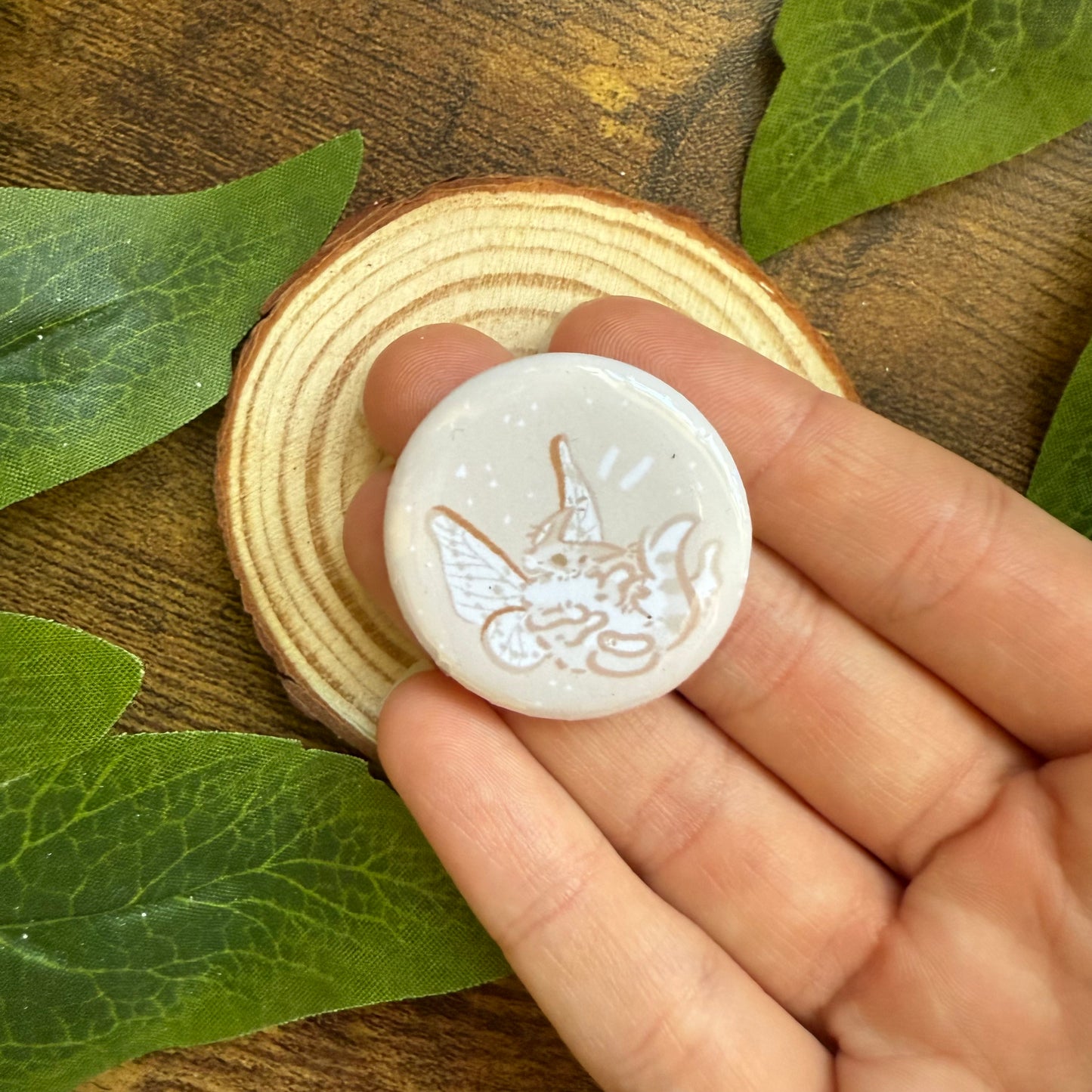 Mimi Flying Button Badge