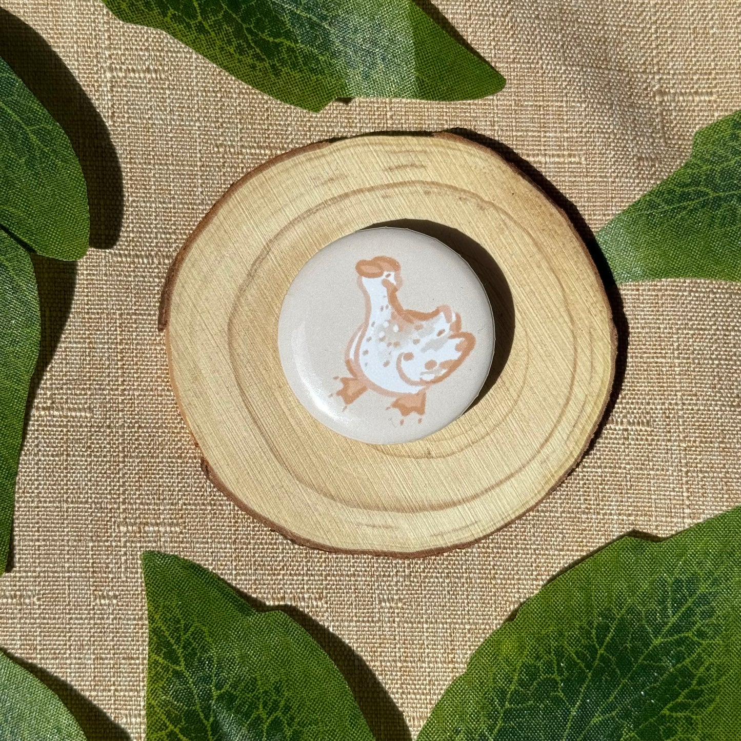 Taiga Sitting Button Badge