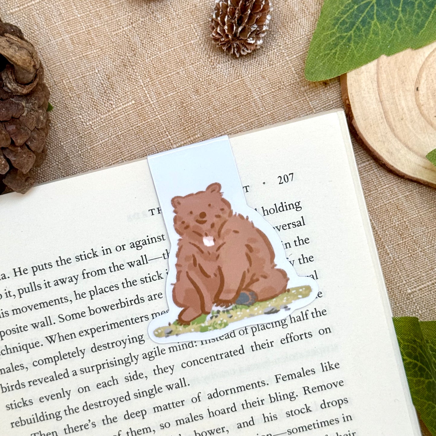 Mocha Magnetic Bookmark