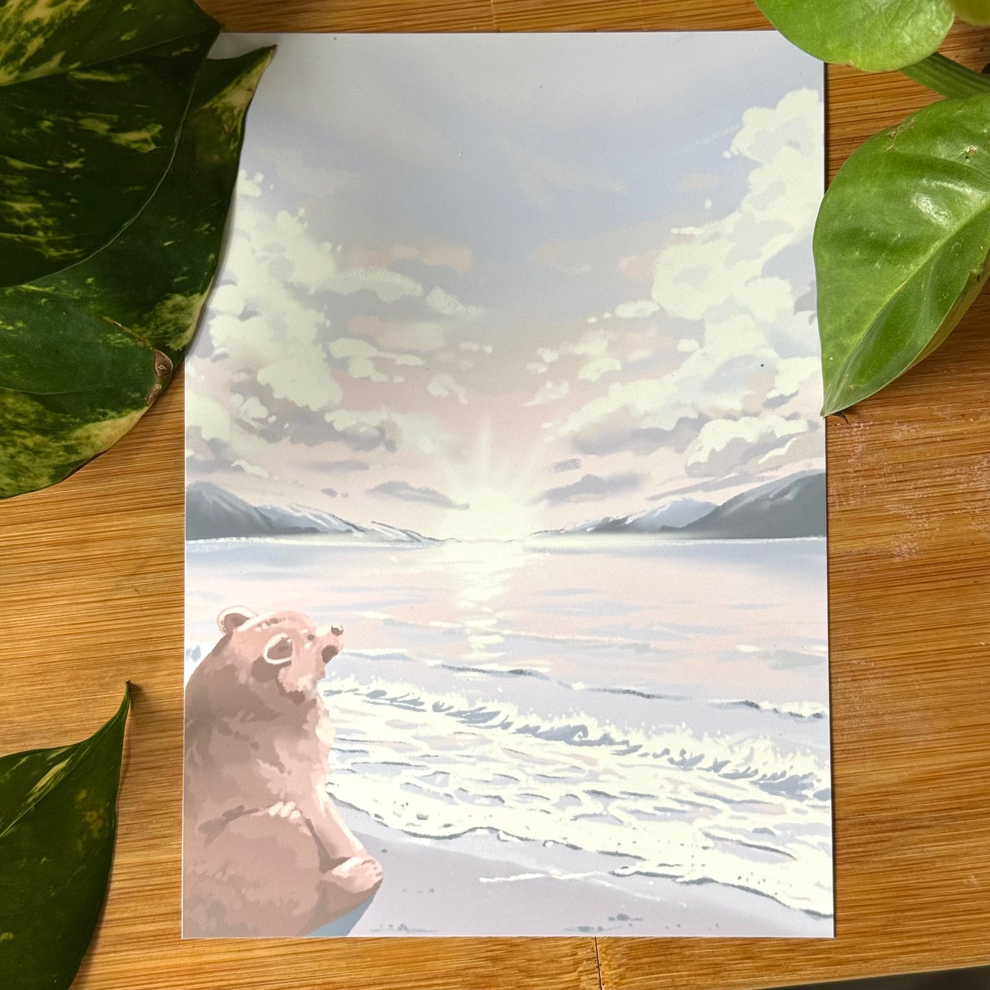 Purple beach print