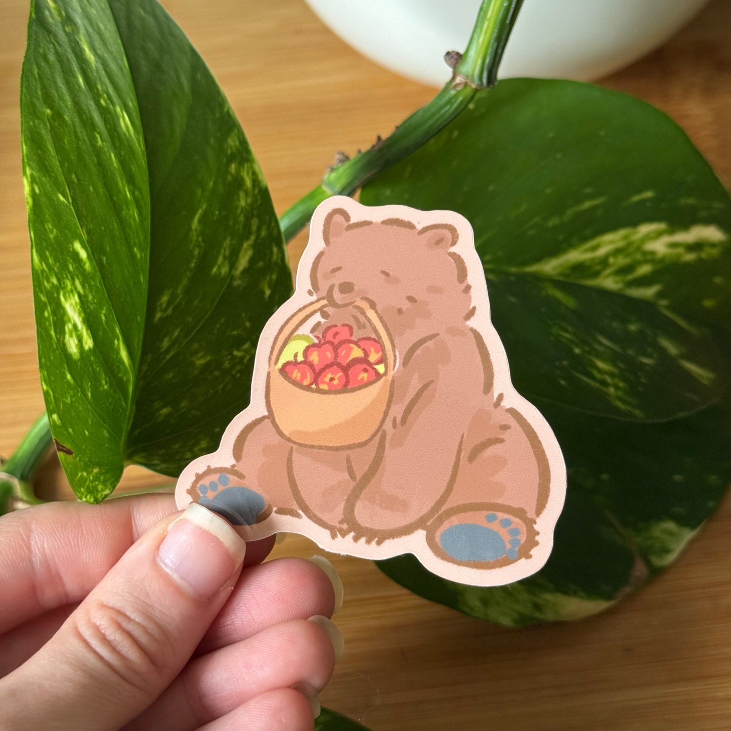 Mocha with apples sticker