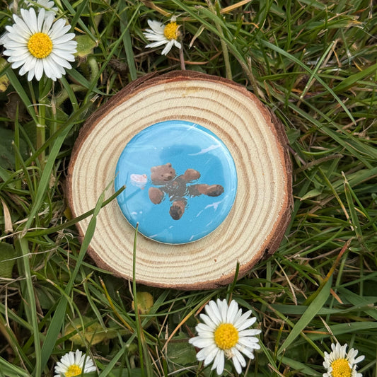 Mocha And Taiga Swimming Button Badge