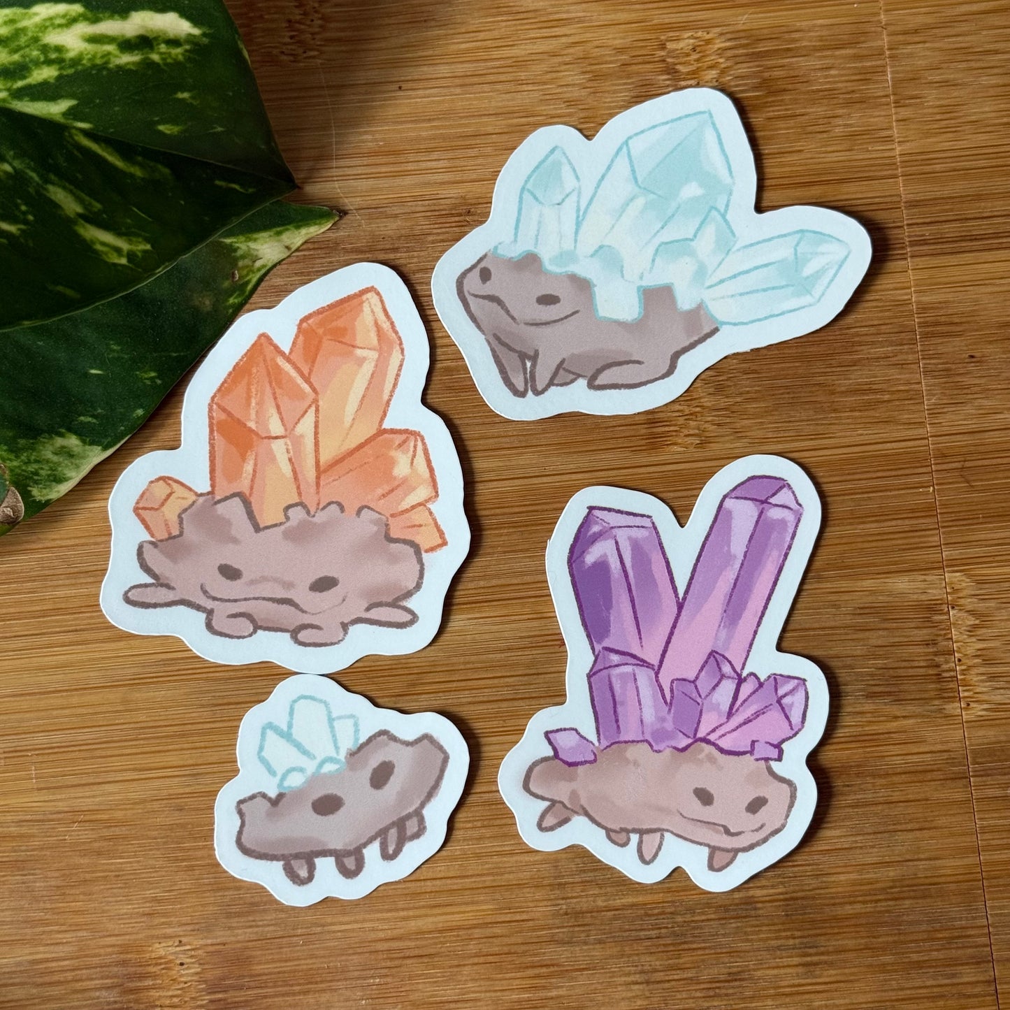 Crystal cluster stickers