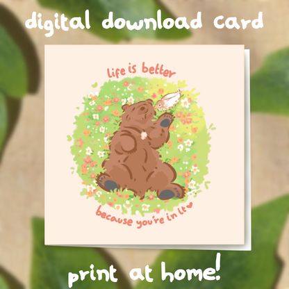 Mocha And Taiga Card DIGITAL DOWNLOAD