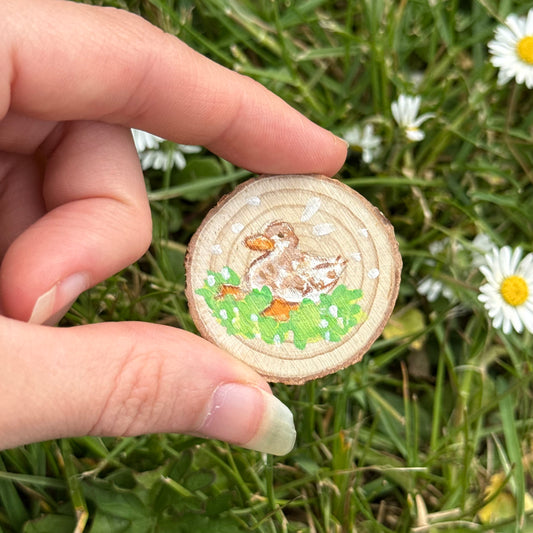Taiga Hand Painted Wooden Pin