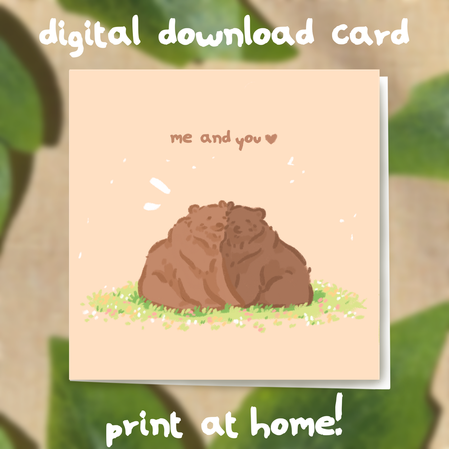 Me And You Bears Card DIGITAL DOWNLOAD