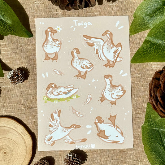 Taiga The Duck Stickeer Sheet