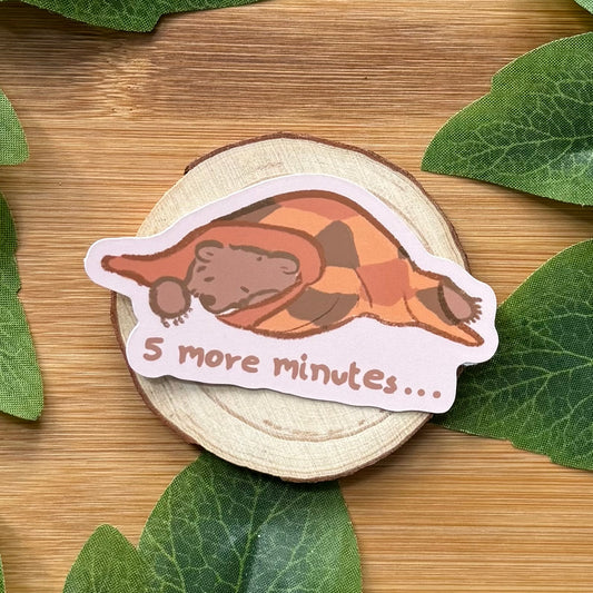 5 More Minutes Mocha Sticker