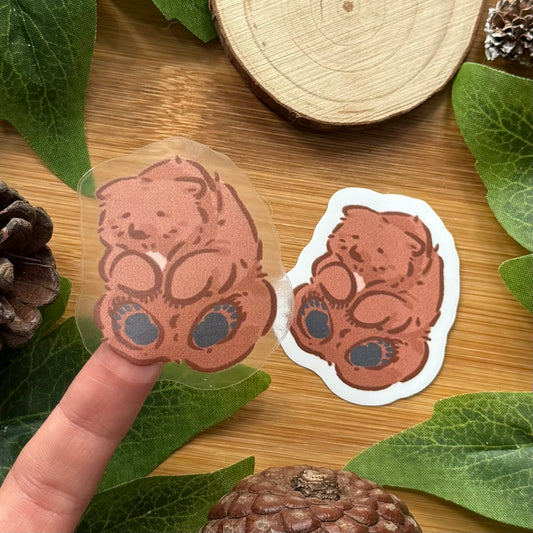 Transparent Mocha Sticker