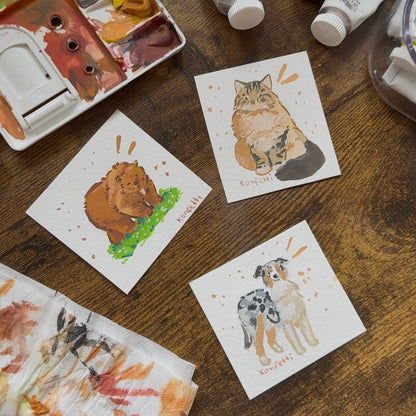 Tiny Gouache Paintings - Originals