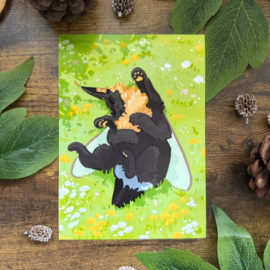Bee Cat Art Print