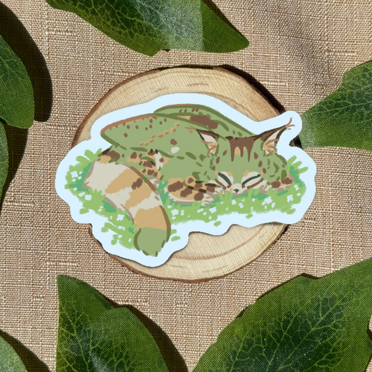 Sleeping Liko Mothcat Sticker
