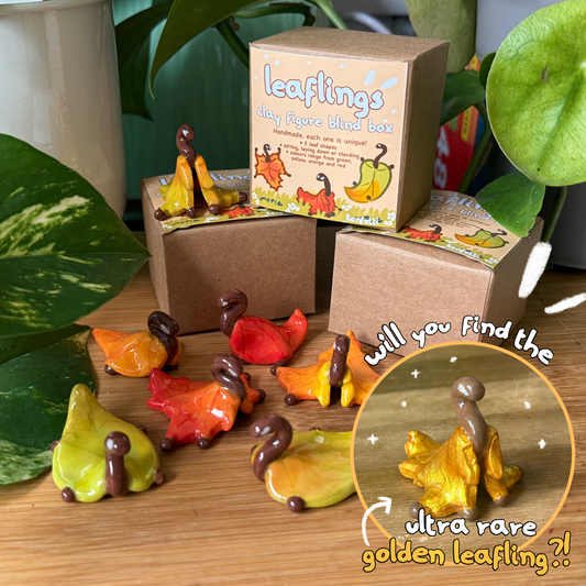 Leafling figure blind box, handmade clay figure PREORDER