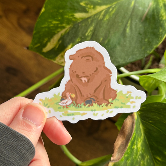 Mocha and Taiga flower Sticker