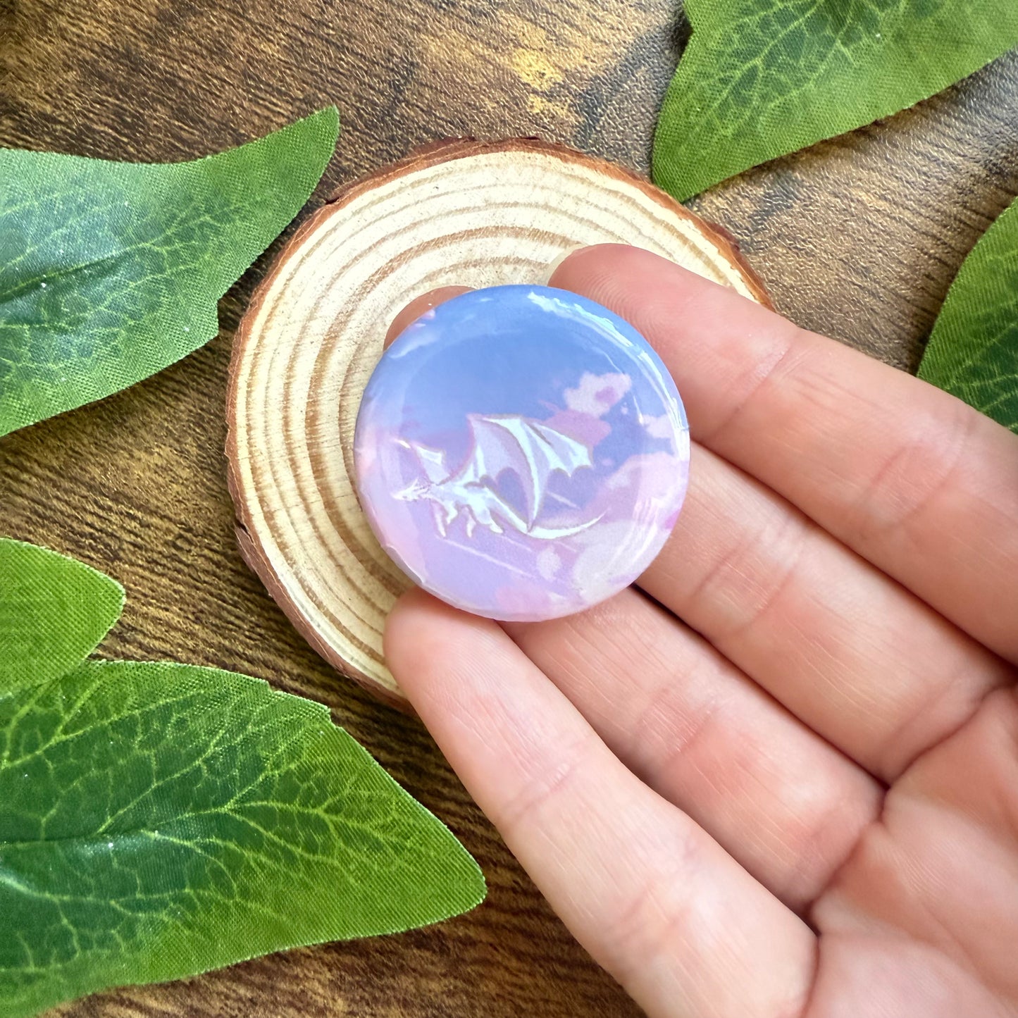 Flying Dragon Button Badge