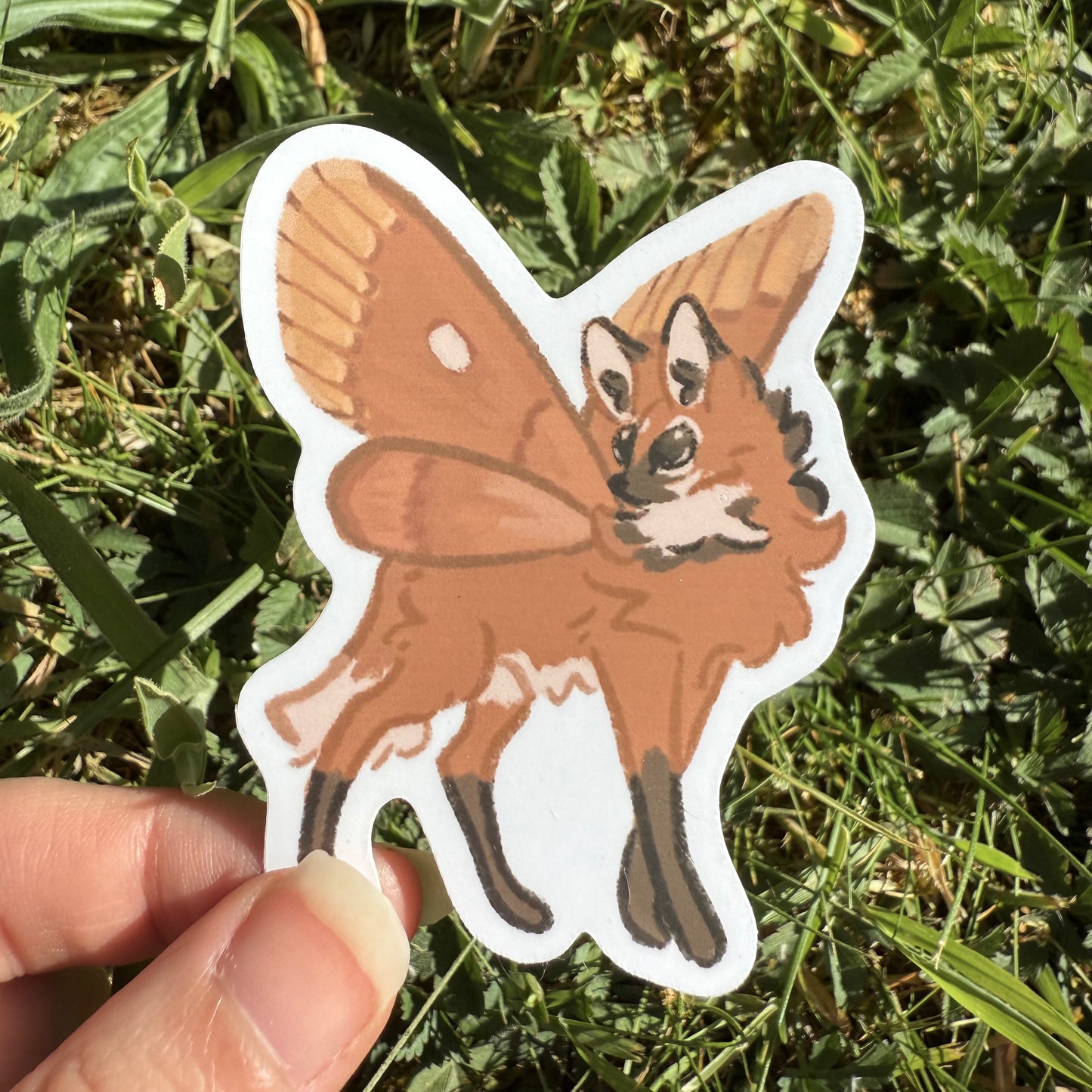Maned Wolf Moth Sticker