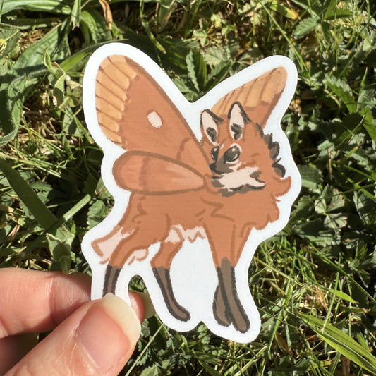 Maned Wolf Moth Sticker