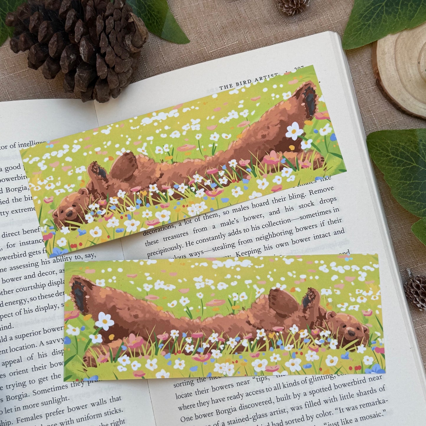 Mocha In A Flower Field Bookmark