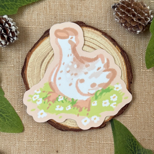 Taiga Sitting In Grass Sticker